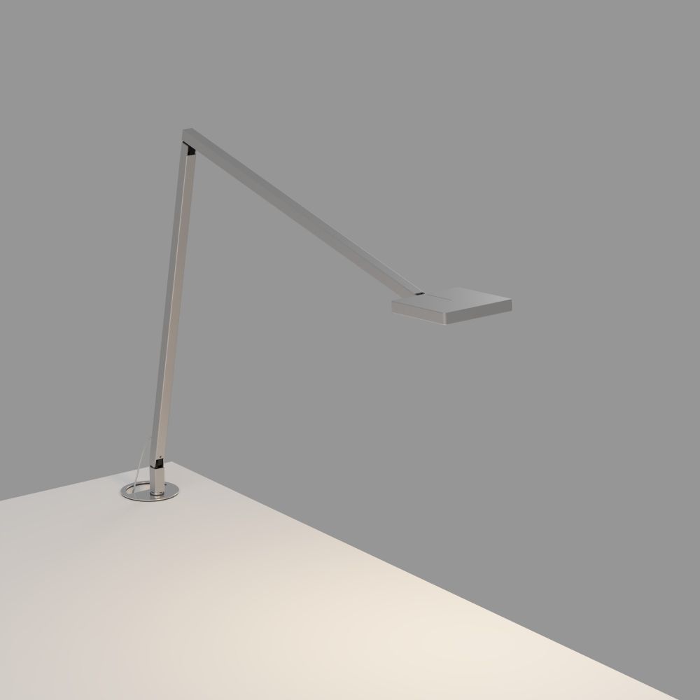 Koncept Lighting FCD-2-SIL-GRM Focaccia Desk Lamp with grommet mount (Silver)